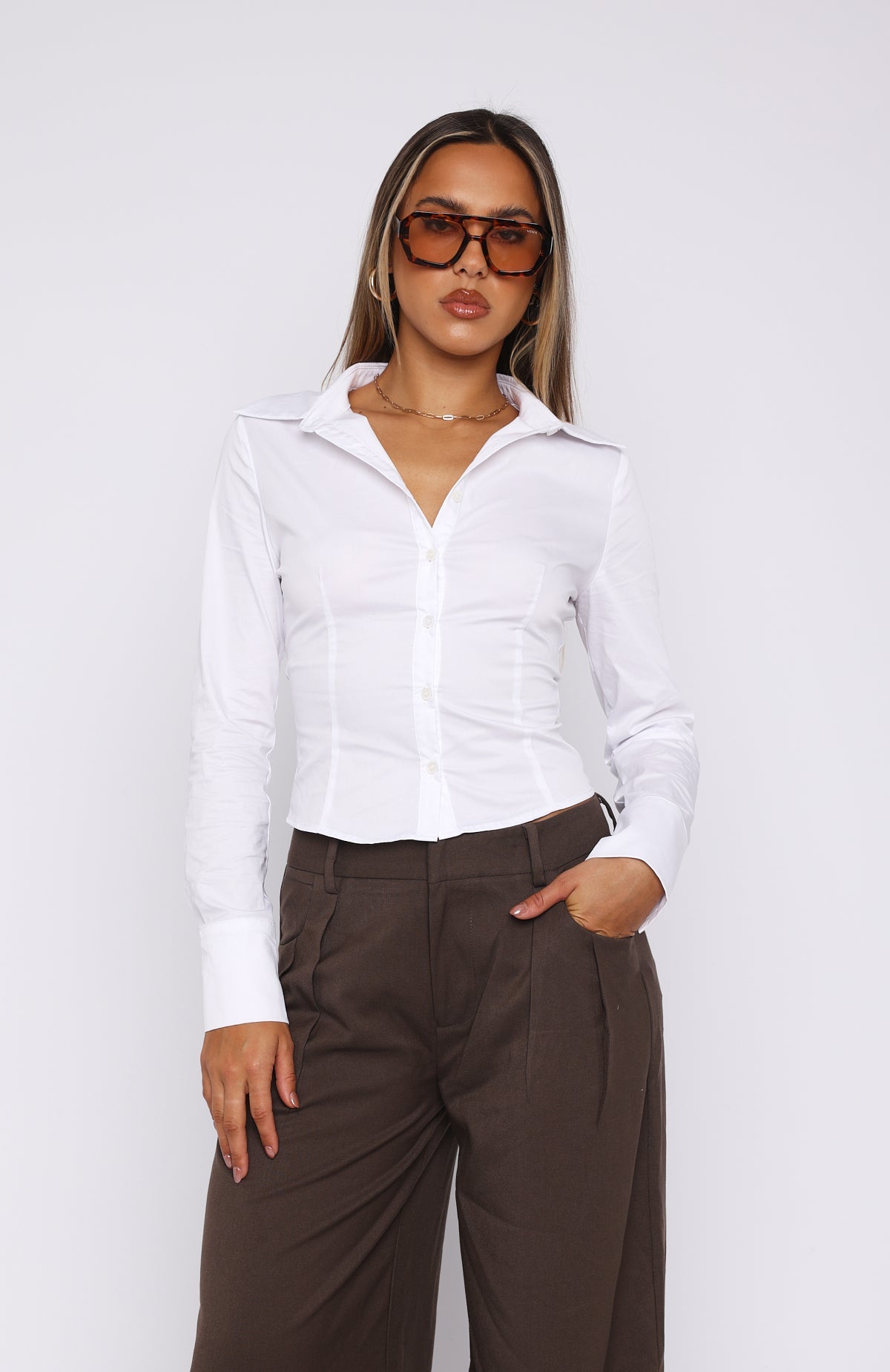 Chic White Elegance Blouse