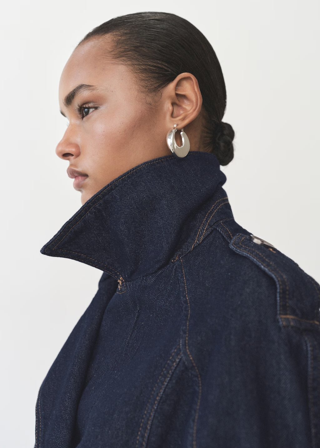 Classic Denim Trench Coat