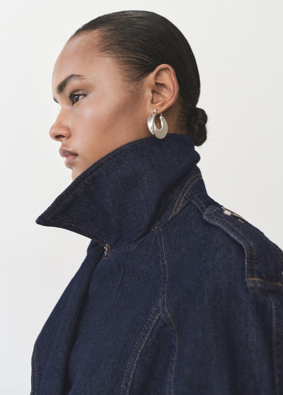 Classic Denim Trench Coat