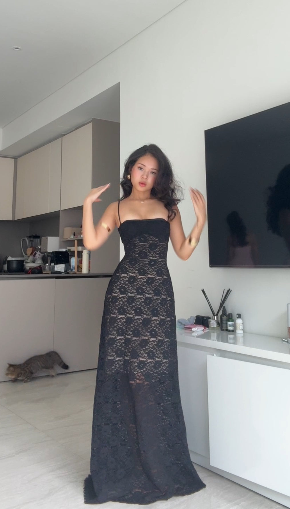 Elegant Lace Back Dress