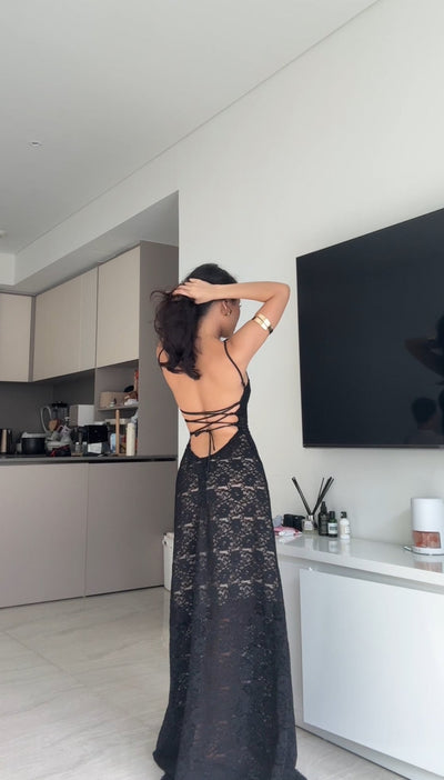 Elegant Lace Back Dress