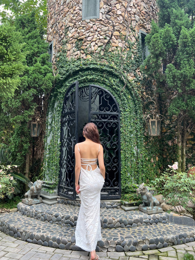 Elegant Lace Back Dress