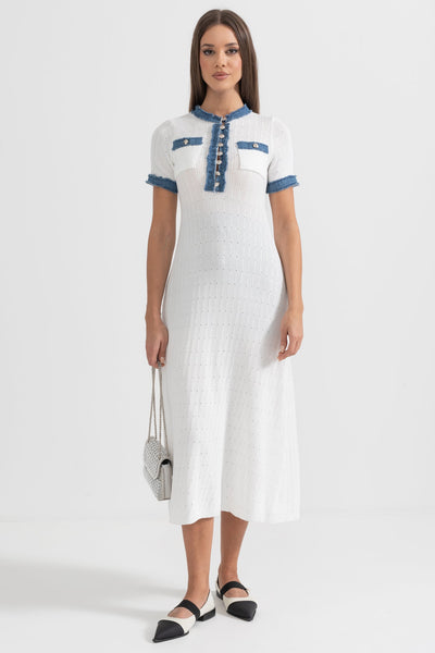 Effortless White Midi Dress