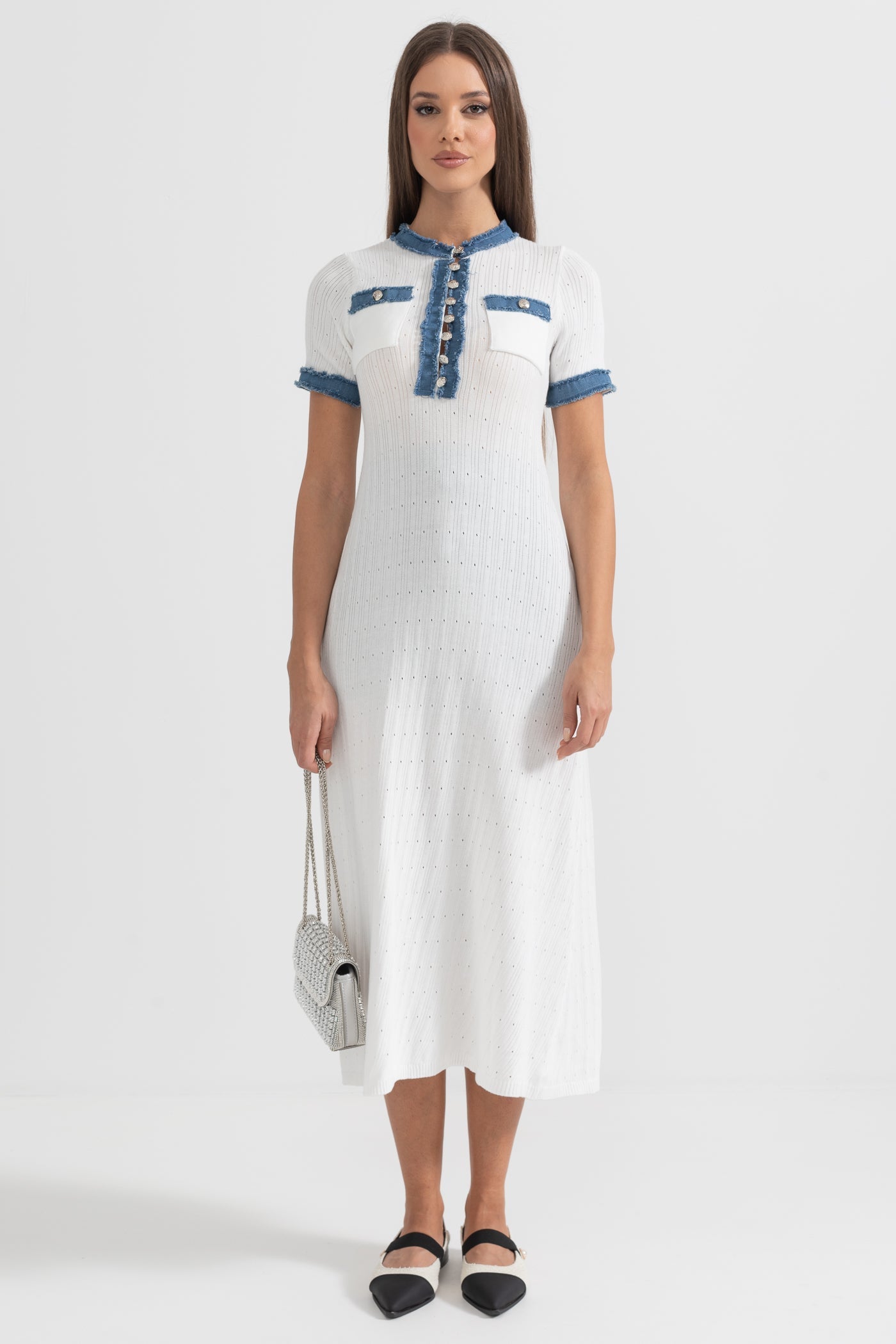 Effortless White Midi Dress