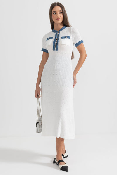 Effortless White Midi Dress