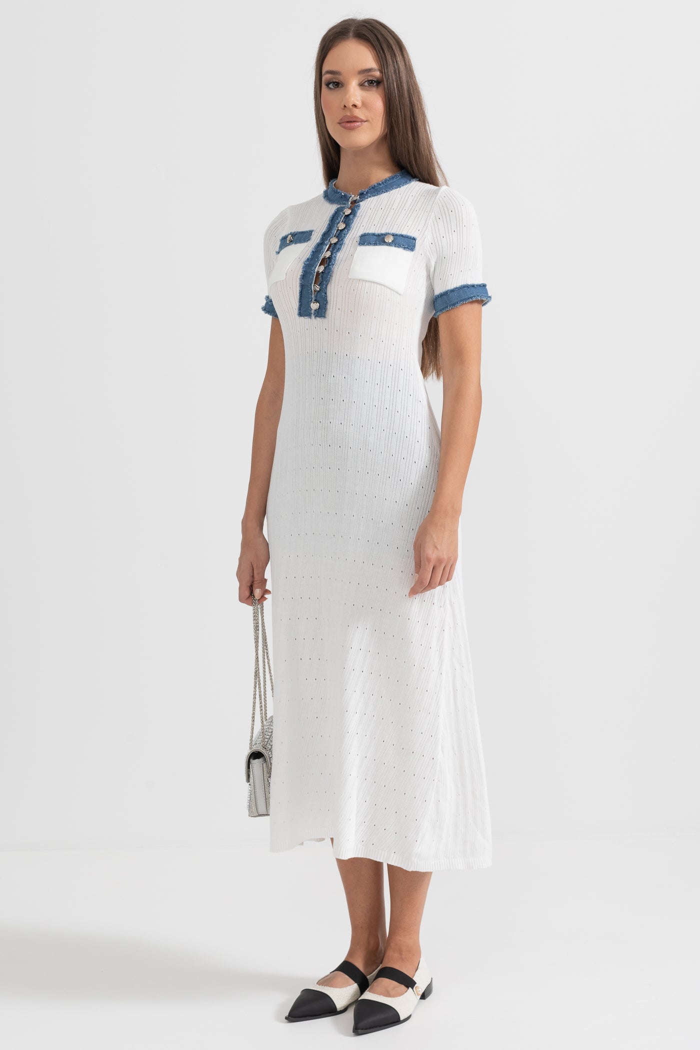 Effortless White Midi Dress