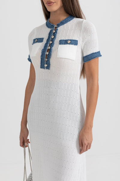 Effortless White Midi Dress