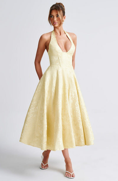 Capri Midi Dress – Lemon