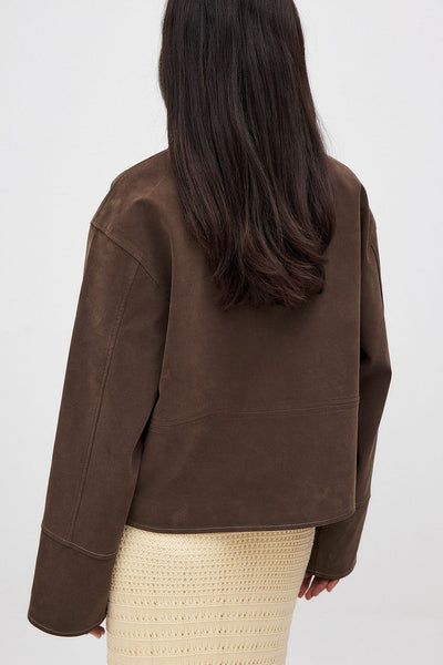Elegant Suede Zip Jacket